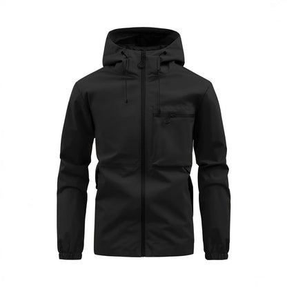 Herren Wetterjacke Funktionell mit Verstellbarer Kapuze