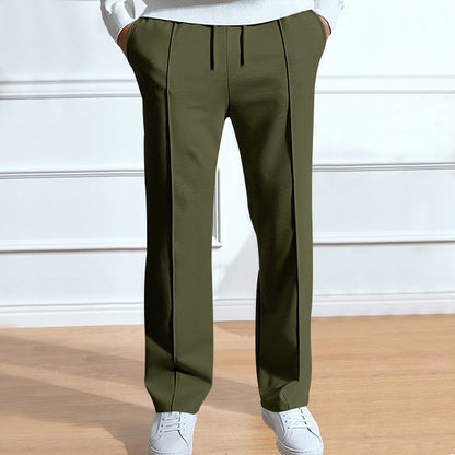 Herren Freizeithose Elastisch Bequem Mit Druckknöpfen