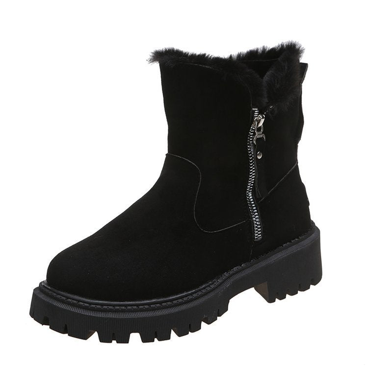 Damen Stiefel Hoch mit Weichem Innenfutter und Robustem Reißverschluss