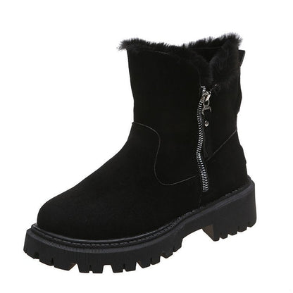 Damen Stiefel Hoch mit Weichem Innenfutter und Robustem Reißverschluss