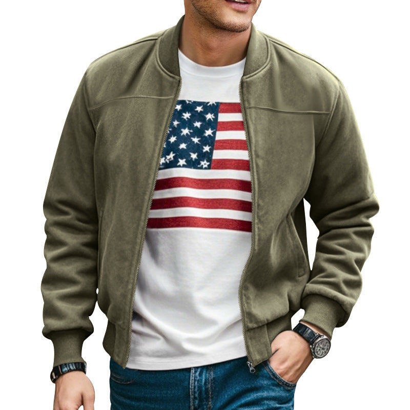 Männer Bomberjacke Modern mit Taschen Weich