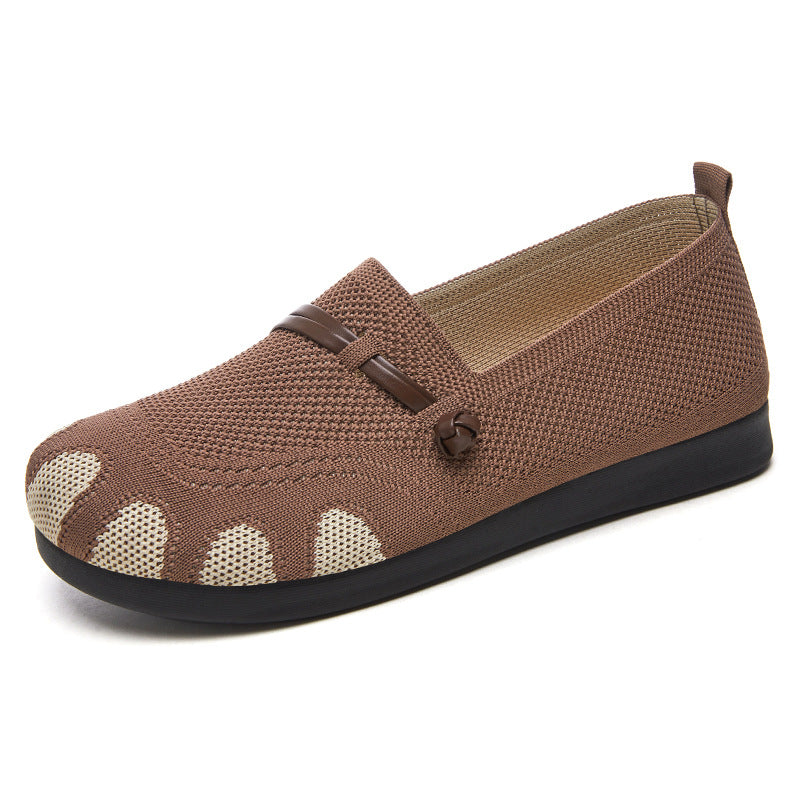 Damen Ballerinas Bequem Slip-On mit weichem Obermaterial
