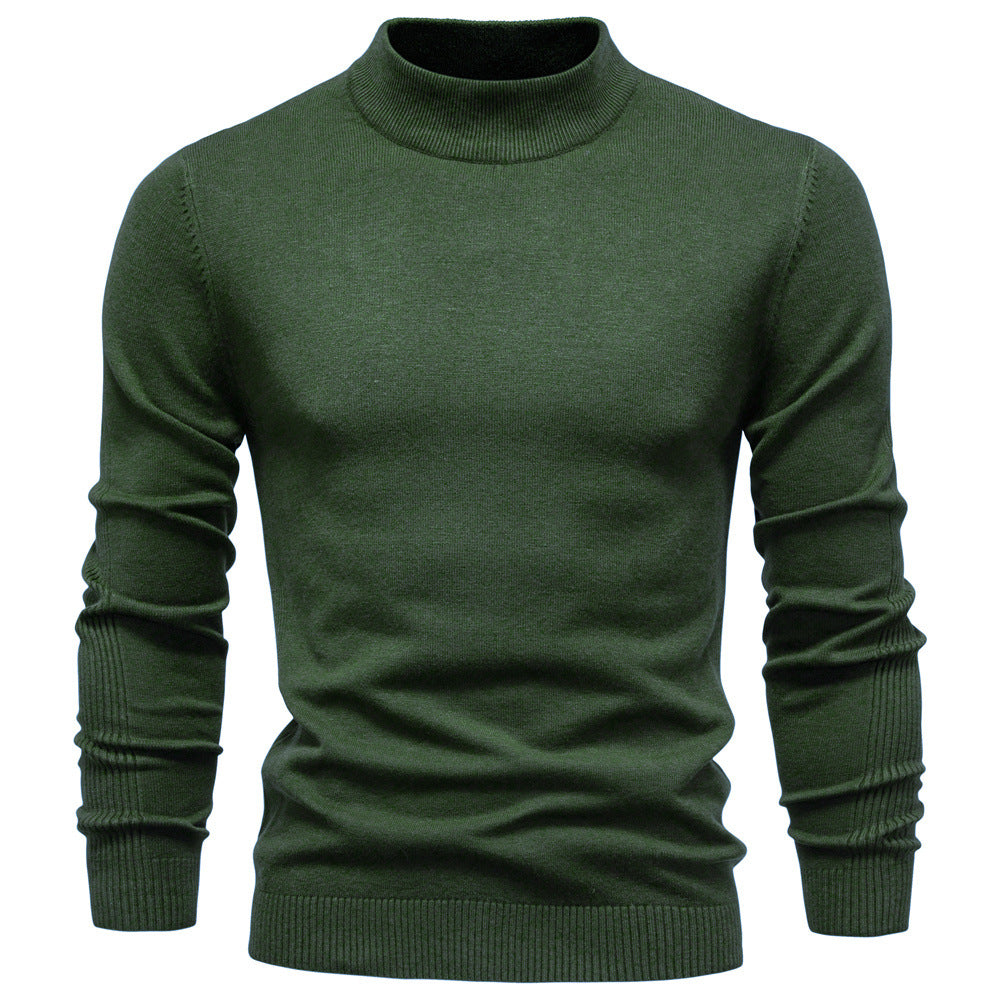 Herren Rollkragenpullover Weich Strick Material Rippstruktur