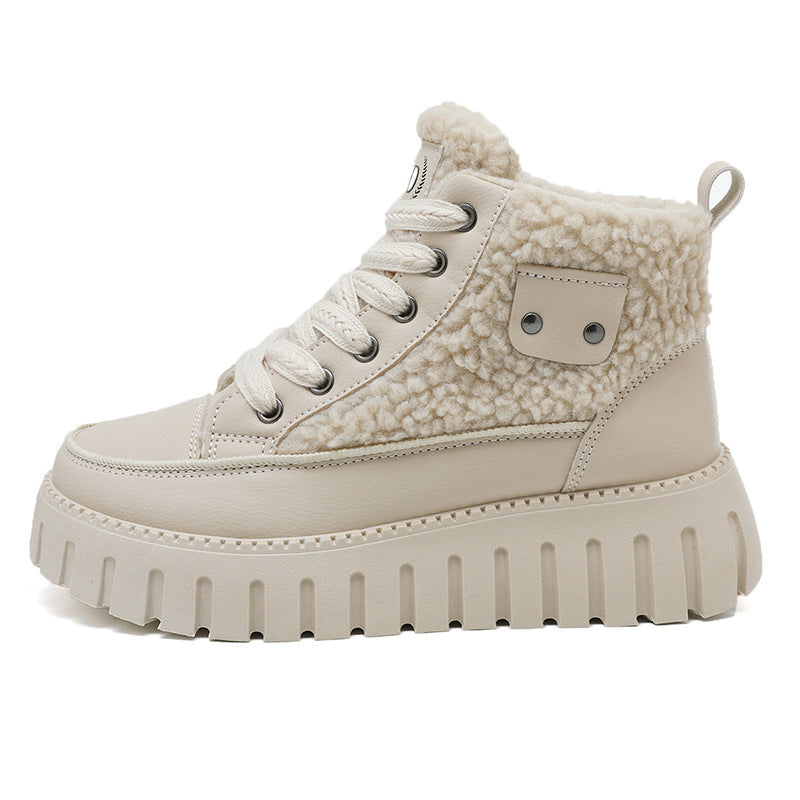 Damen High-Top Sneaker Winter Warm Kuschelig Mode