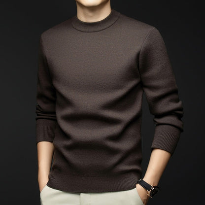 Herren Pullover Lässig Grau Kaschmir