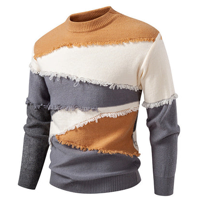 Herren Pullover Modern mit Fransen Design Trendy