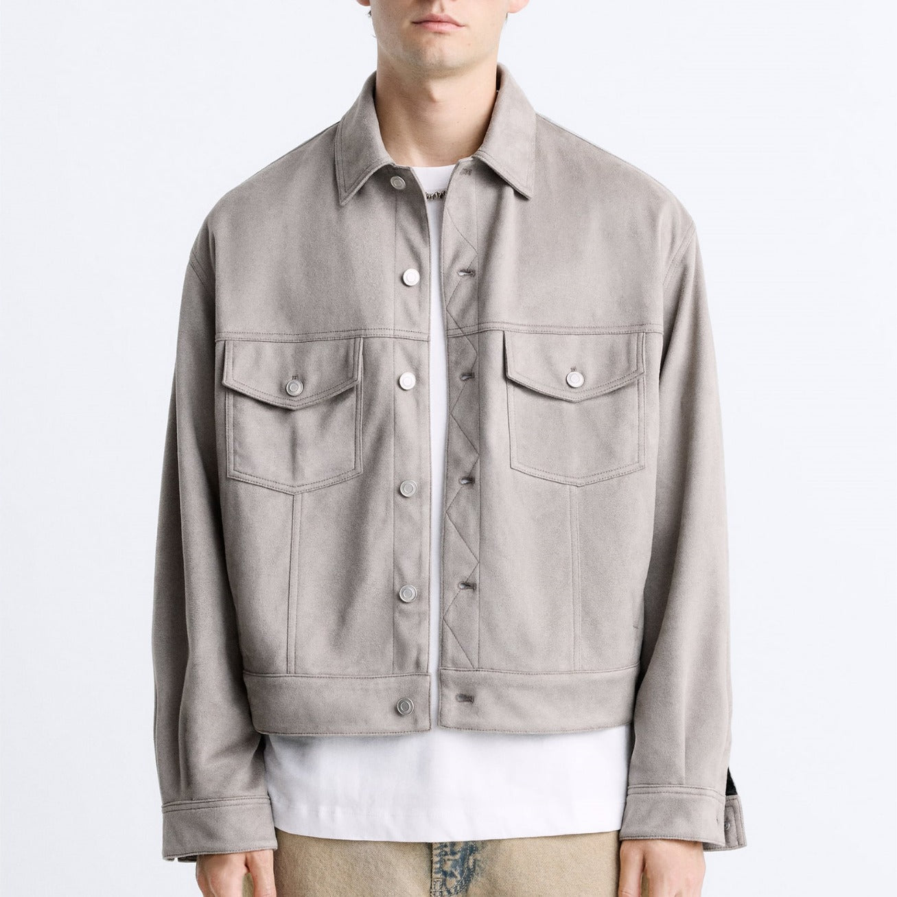Herren Lederjacke Lässig Wildleder Modern Schnitt - BerlinGlamour
