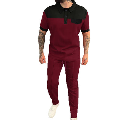 Elegantes Herren Poloshirt und Stoffhose Set Berlin Style