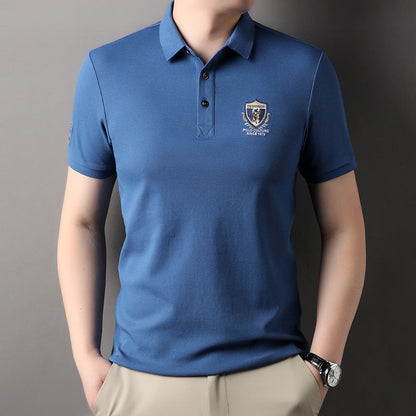 Herren Polohemd Elegantes Piqué Hemd mit Stickerei