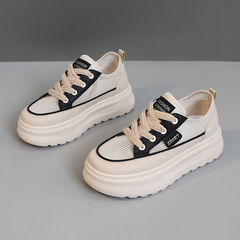 Damen Sneaker Sportlich Plateau Schuhe Komfortabel