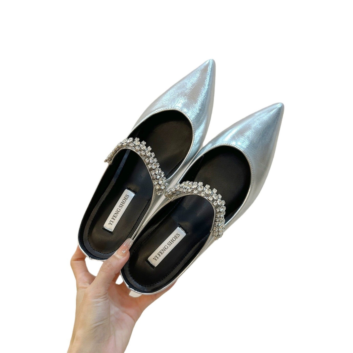 Damen Ballerinas Elegant Strass Schuhe Damenmode