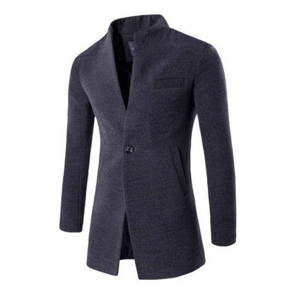 Herren Lederjacke Stehkragen Asymmetrisch Modern