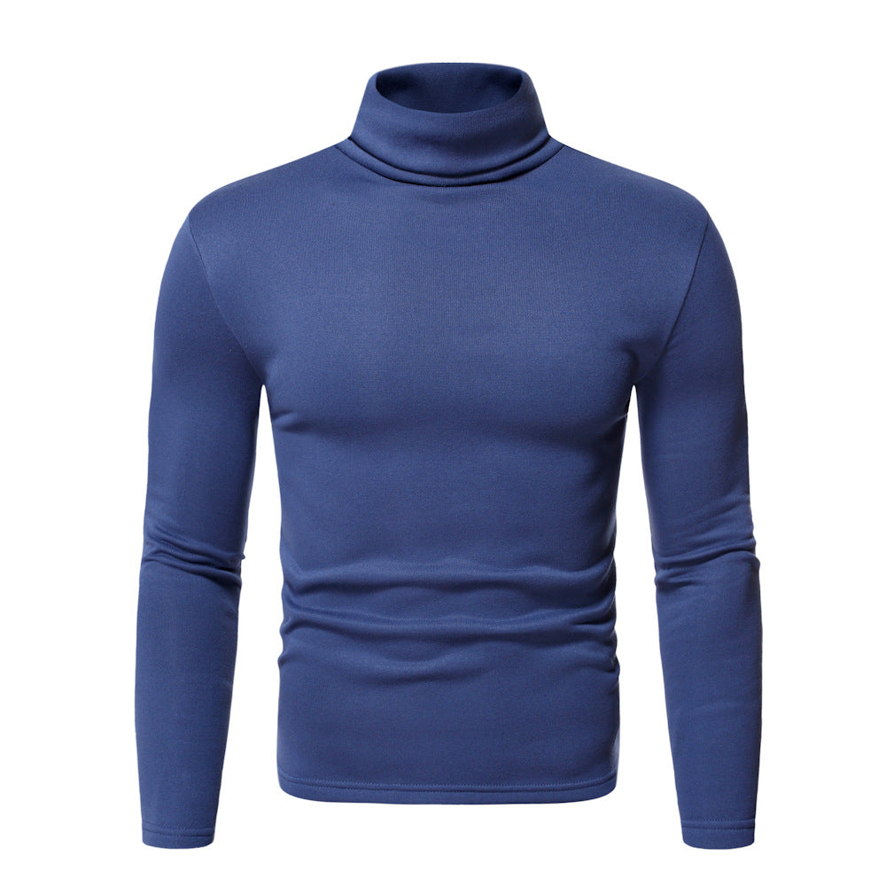 Herren Rollkragenpullover Weich Baumwolle Slim Fit Modern