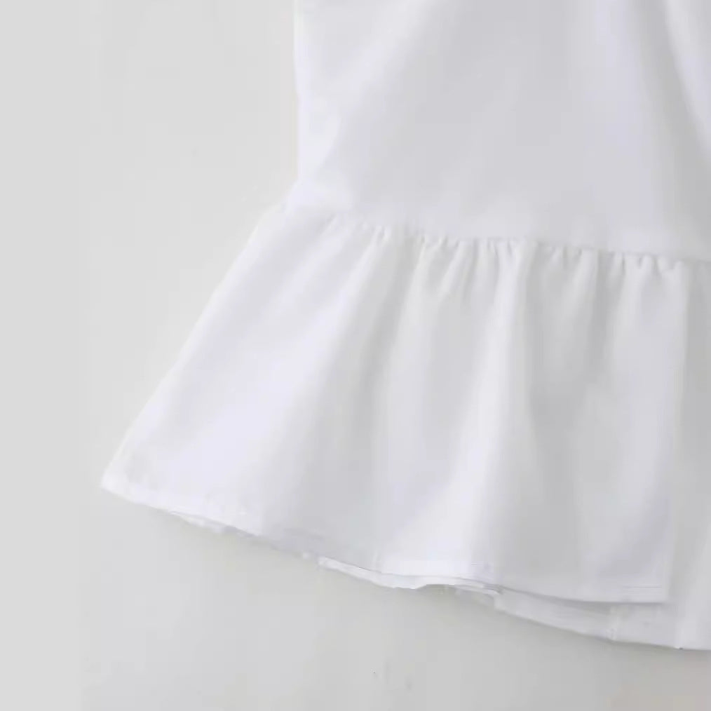 Damen Top mit Spaghettiträgern Rüschen Oberteil Elegant