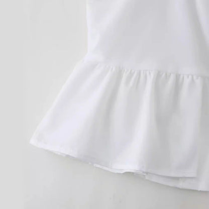Damen Top mit Spaghettiträgern Rüschen Oberteil Elegant