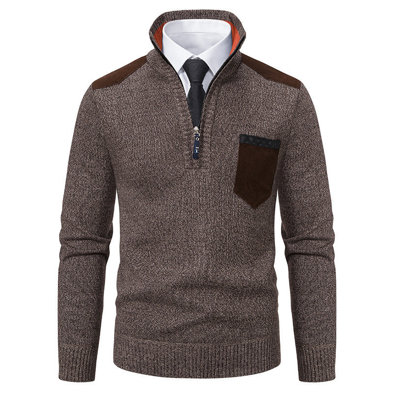Herren Pullover Modern Kurz Reißverschluss Elegantes Design