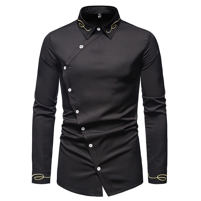 Eleganter Langarmhemd mit dekorativen Knopfdetails BerlinGlamour