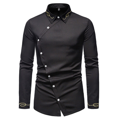 Eleganter Langarmhemd mit dekorativen Knopfdetails BerlinGlamour