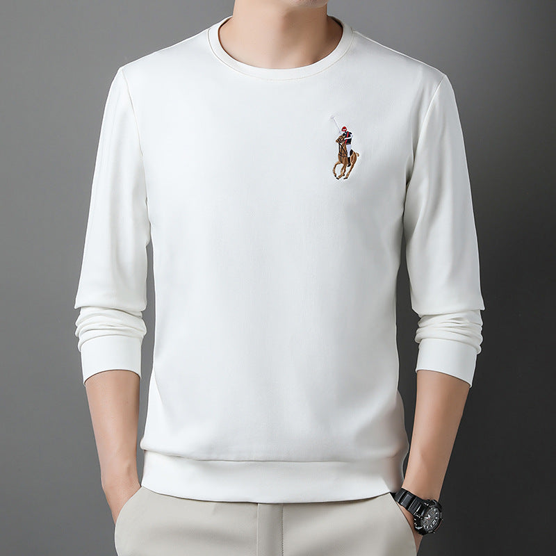 Herren Langarmshirt mit Stickerei Modern Berlin Style