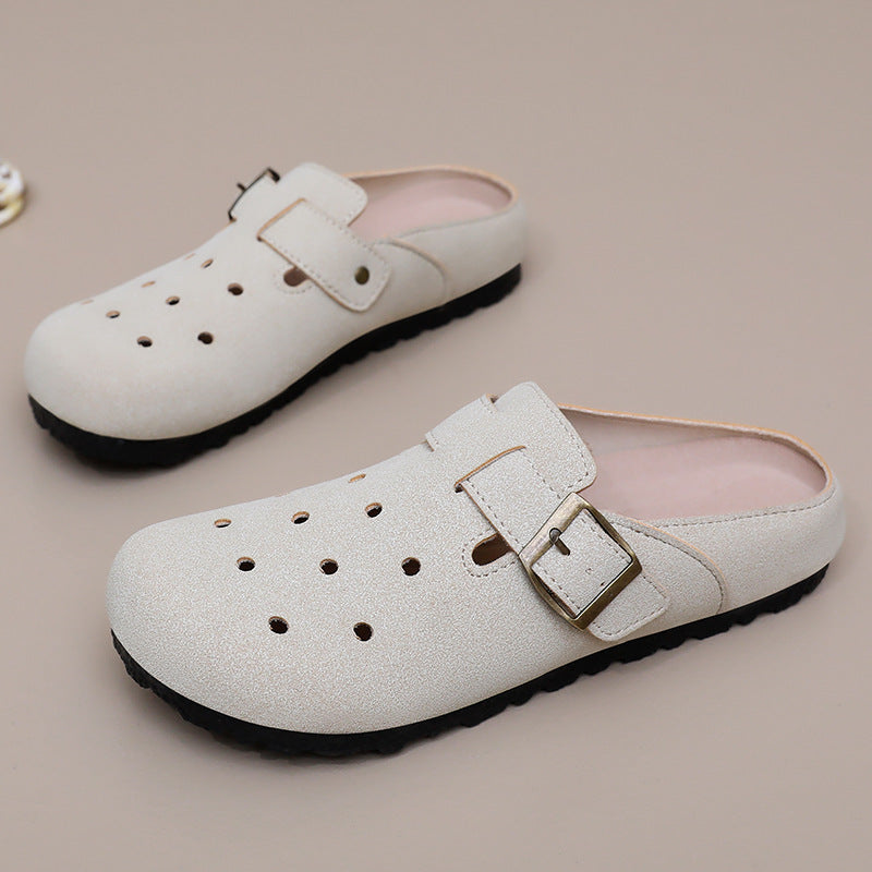 Damen Clogs Bequem Verstellbarer Riemen Komfort Schuhe