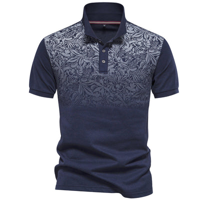 Herren Poloshirt Floral Klassisch Berlin Stil