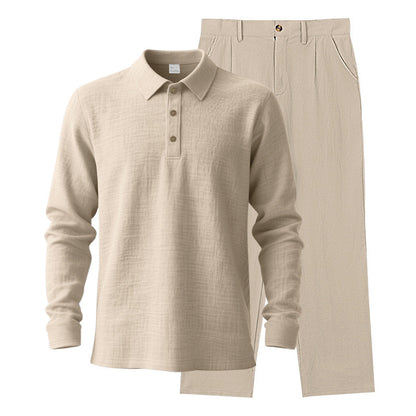 Herren Zweiteiler Modern Poloshirt Bequem Elegant