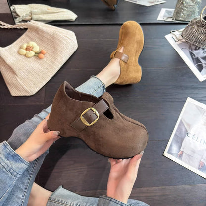 Damen Mokassins Weich Bequem Modisch Schnalle - BerlinGlamour