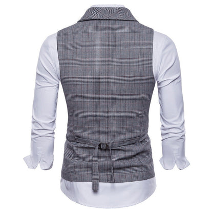 Herren Weste Karomuster Klassisch Berlin Chic