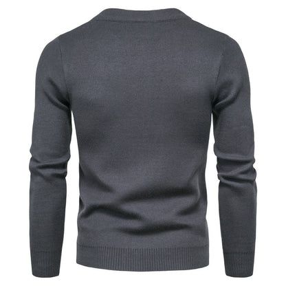 Herren Strickjacke Modern mit Zipper und Hochkragen