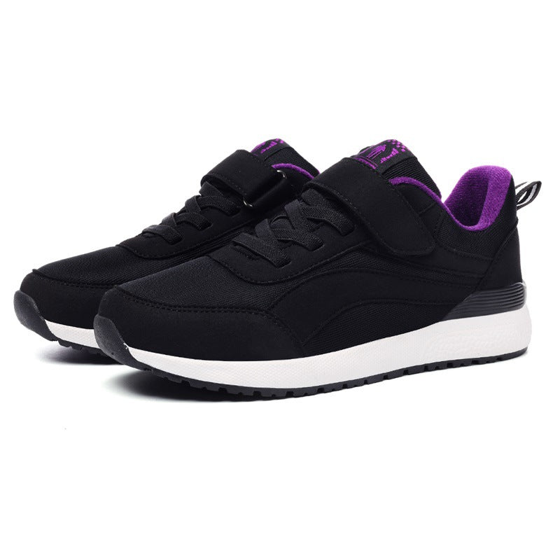 Damen Sneaker Sportlich Klettverschluss Weich