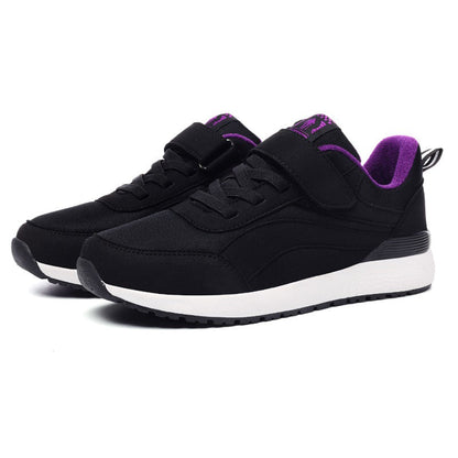 Damen Sneaker Sportlich Klettverschluss Weich