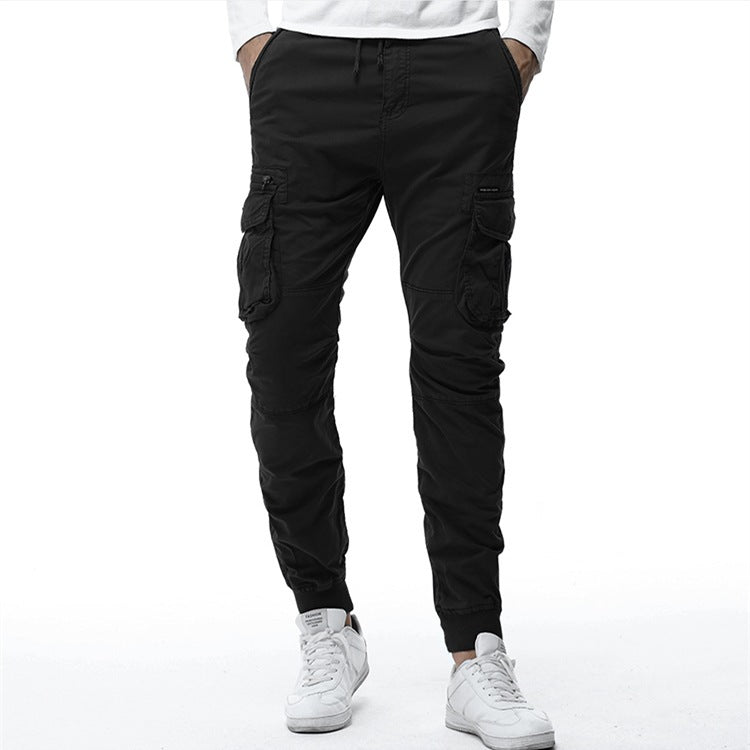 Herren Cargohose Bequem Elastisch Viel Taschen