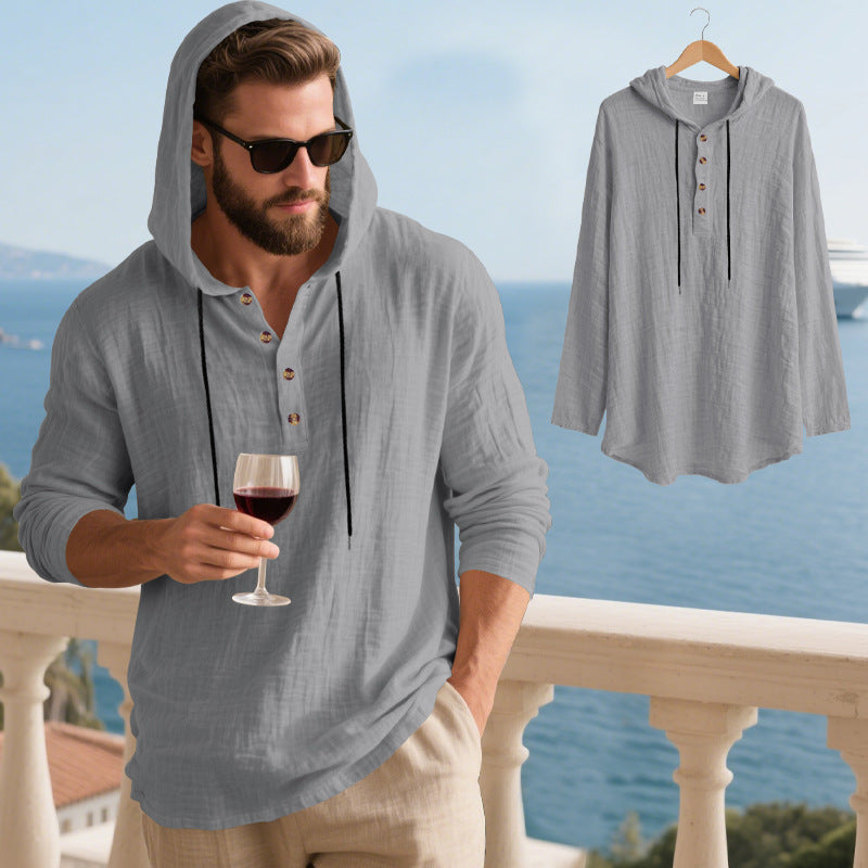 Herren Kapuzenshirt Weich Baumwolle Bequem Mit Taschen
