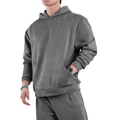 Herren Kapuzensweatshirt Weich Fleece Modern Sportlich