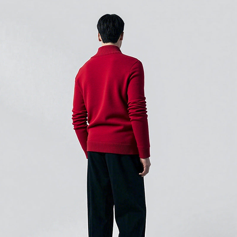 Herren Pullover Modern Schalkragen Hochwertig Elegent