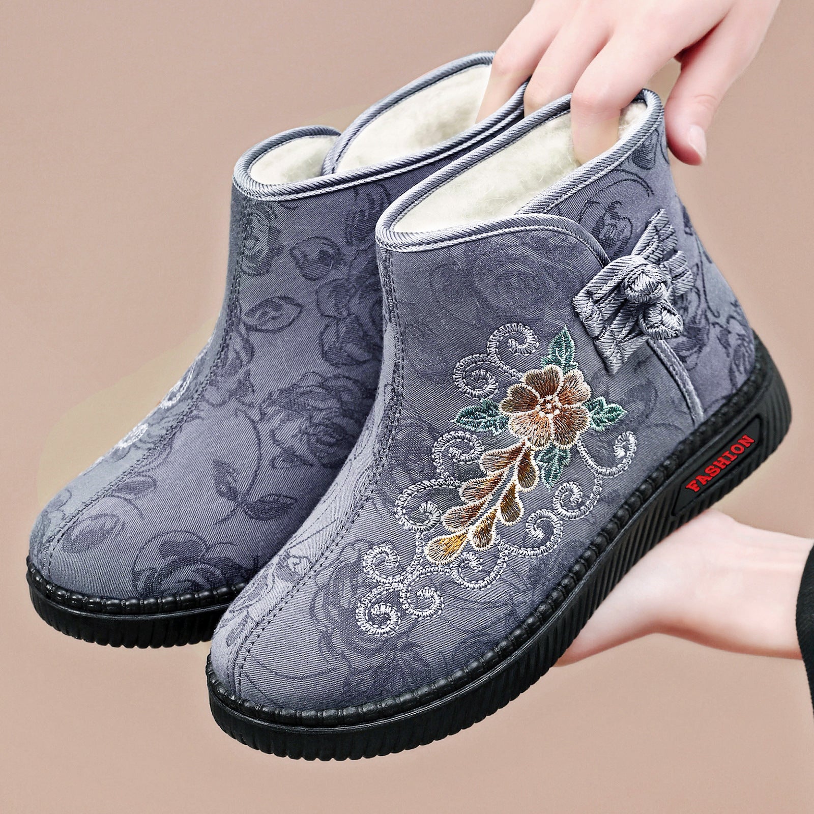 Damen Stiefeletten Elegant Bestickt Schuhe Modisch - BerlinGlamour