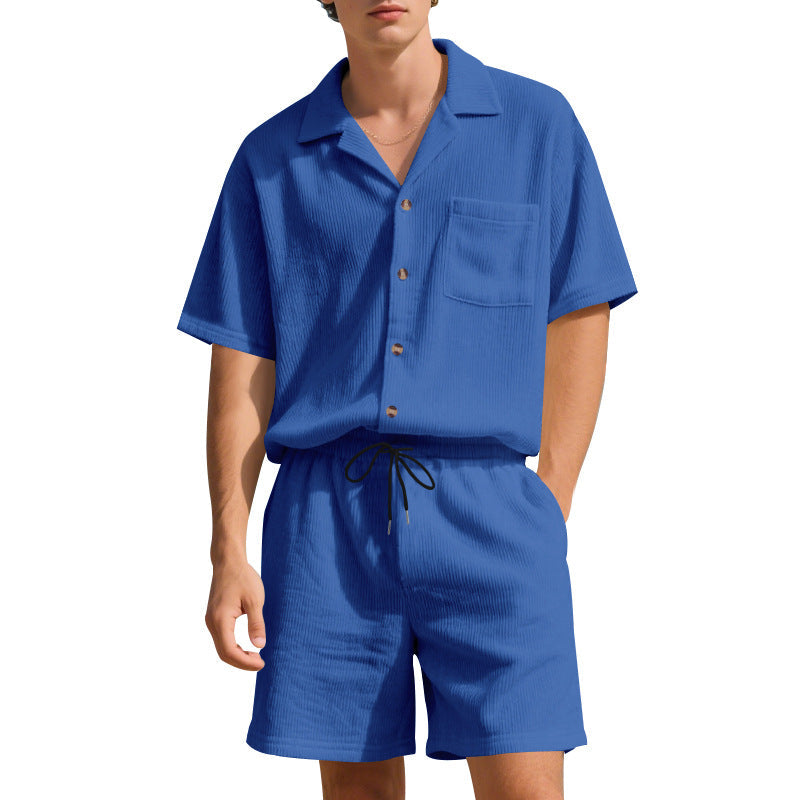 Herren Sommer Outfit Shorts Hemd Kurzarm Modern - BerlinGlamour