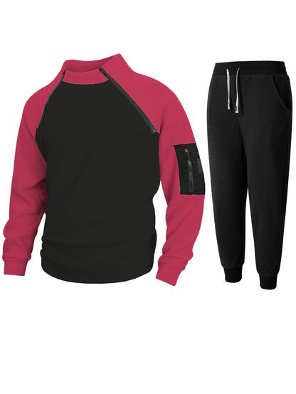 Herren Pullover Stehkragen Funktionsstoff Sportlich