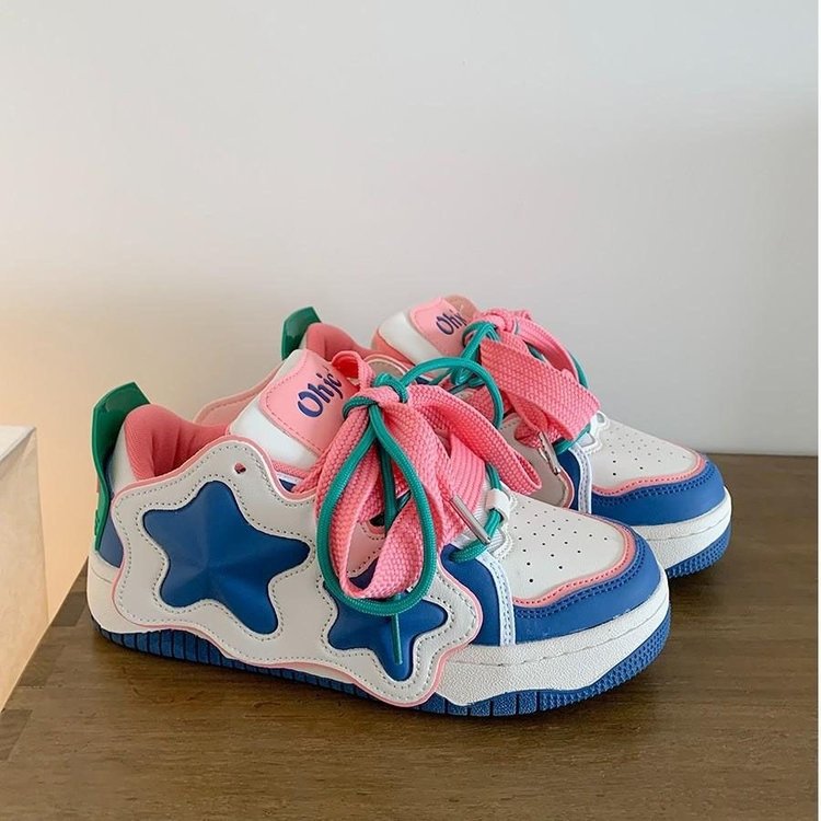 Damen Sneaker Sternenmuster Komfort Schuhe