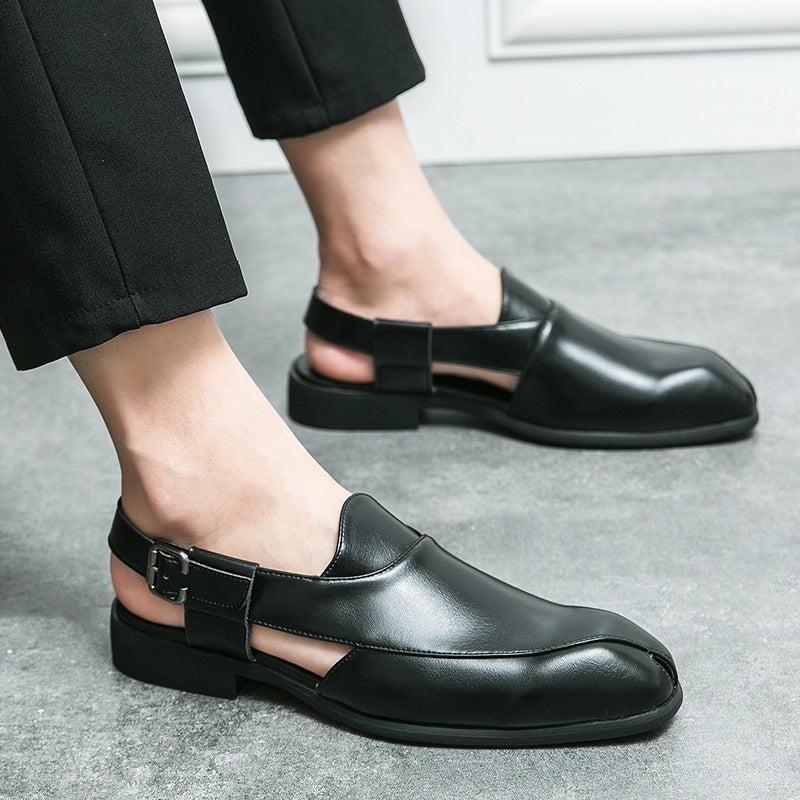 Damen Leder Mokassins Elegante Schuhe mit verstellbarem Riemen - BerlinGlamour