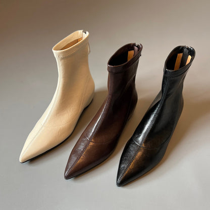 Damen Stiefel Spitze Elegant Reißverschluss Schuhe