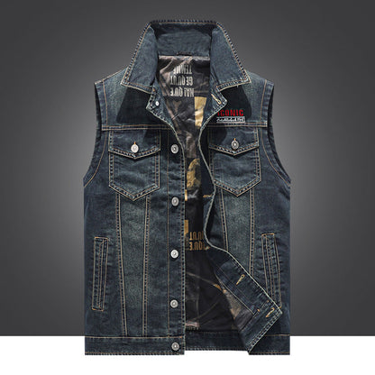 Herren Denimweste Robust mit Taschen und Modernem Design