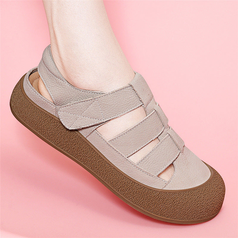 Damen Sandalen Komfortabel Bequem mit Verstellbaren Riemen