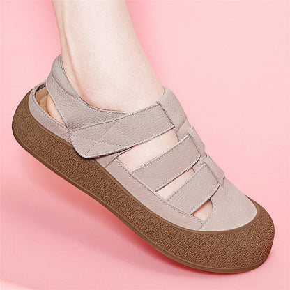 Damen Sandalen Komfortabel Bequem mit Verstellbaren Riemen