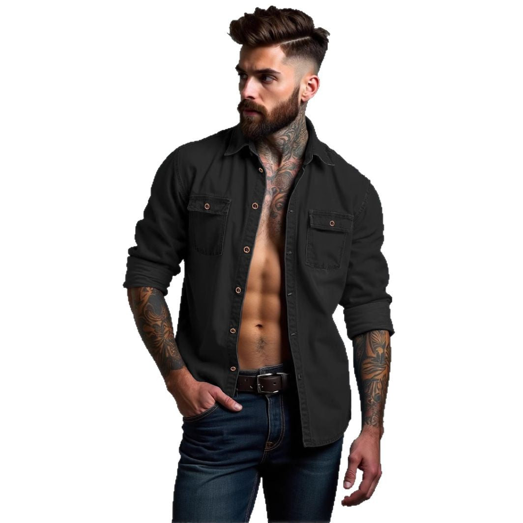 Bequemes Herren Baumwoll Hemd Casual Modern