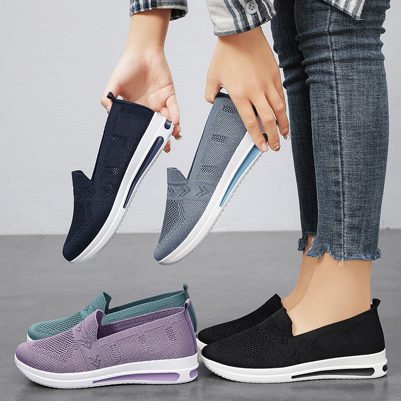 Damen Sneaker Slip-On atmungsaktiv mit weicher Sohle