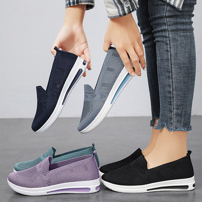 Damen Sneaker Slip-On atmungsaktiv mit weicher Sohle