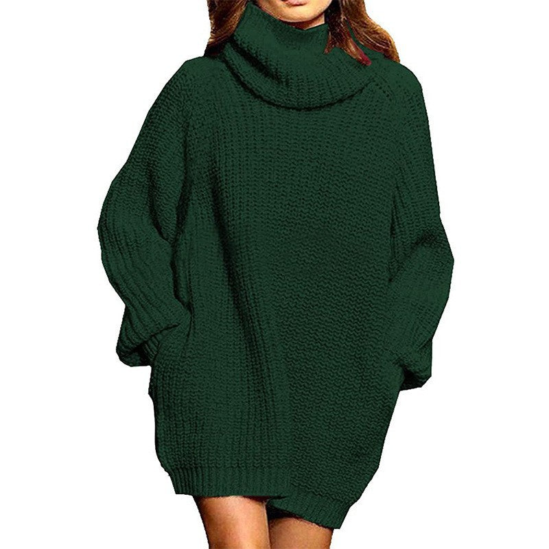 Damen Strickpullover Oversized Großkragen Modern