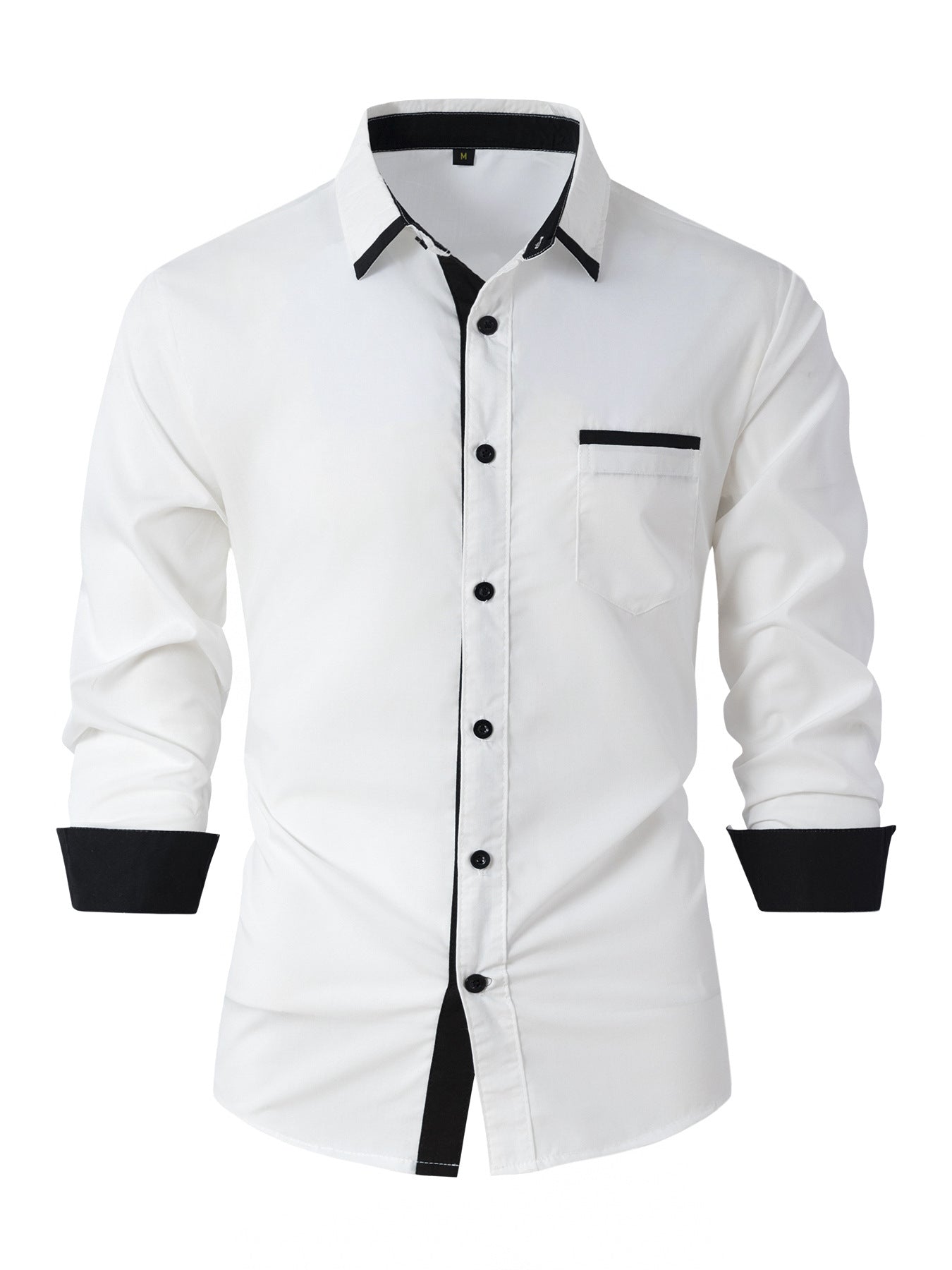 Elegantes Herren-Hemd mit Kontrastkragen Baumwolle