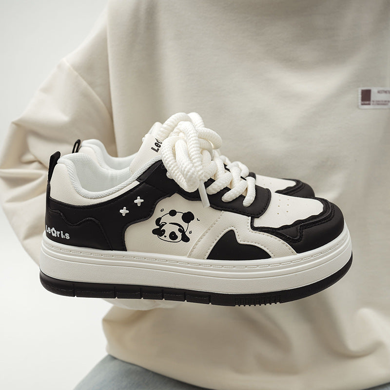 Damen Sneaker Sportlich Tiermotiv Schnürsenkel